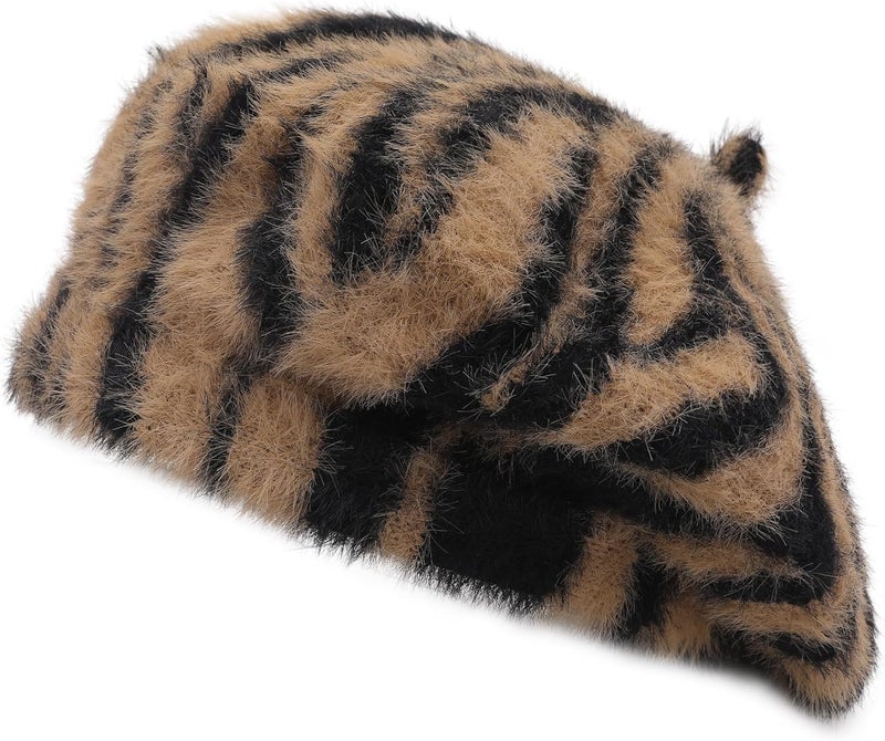 ZLYC French Beret Hat Fashion Print Lightweight Winter Warm Artist Hat for Women - Image 1